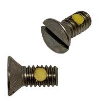 #12-24 X 1/2" Flat Head, Slotted, Machine Screw, w/Nylon Pellet, 18-8 Stainless